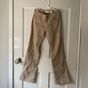 tan corduroy flare pants